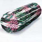 - RealHomes Özel Tasarımlı Dijital Baskılı İç Dolgulu Fermuarlı Silindir Yastık - Realhomes Beyaz Zeminde Siyah Beyaz Çizgili Yeşil Yaprak Desenli Dijital Baskılı Modern İç Dolgulu - Fermuarlı Süet Silindir Rulo Yastık Kırlent Realhomes