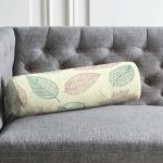 - RealHomes Özel Tasarımlı Dijital Baskılı İç Dolgulu Fermuarlı Silindir Yastık - Realhomes Yaprak Temalı Dijital Baskılı İç Dolgulu - Fermuarlı Süet Silindir Rulo Yastık Kırlent Realhomes
