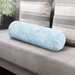 - RealHomes Özel Tasarımlı Dijital Baskılı İç Dolgulu Fermuarlı Silindir Yastık - Realhomes Renkli Zemin Üzerinde Kar tanesi Desenli Dijital Baskılı Modern İç Dolgulu - Fermuarlı Süet Silindir Yuvarlak Yastık Kırlent Realhomes