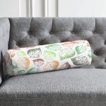 - RealHomes Özel Tasarımlı Dijital Baskılı İç Dolgulu Fermuarlı Silindir Yastık - Realhomes Beyaz Zemin Üzerinde Renkli Sonbahar Yaprak Desenli Dijital Baskılı Modern İç Dolgulu Süet Silindir Yastık Kırlent - Bel Yastığı Realhomes