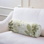 - RealHomes Özel Tasarımlı Dijital Baskılı İç Dolgulu Fermuarlı Silindir Yastık - Realhomes Renkli Zemin Üzerinde Yaprak Desenli Dijital Baskılı Modern İç Dolgulu - Fermuarlı Süet Silindir Yuvarlak Yastık Kırlent Realhomes