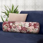 - RealHomes Özel Tasarımlı Dijital Baskılı İç Dolgulu Fermuarlı Silindir Yastık - Realhomes Renkli Zemin Üzerinde Çiçek Desenli Dijital Baskılı Modern İç Dolgulu Yumuşak Silindir Form Yastık Kırlent Realhomes