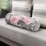 - RealHomes Özel Tasarımlı Dijital Baskılı İç Dolgulu Fermuarlı Silindir Yastık - Realhomes Renkli Zemin Üzerinde Çiçek Desenli Dijital Baskılı Modern İç Dolgulu - Fermuarlı Süet Silindir Rulo Yastık Kırlent Realhomes