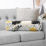 - RealHomes Özel Tasarımlı Dijital Baskılı İç Dolgulu Fermuarlı Silindir Yastık - Realhomes Beyaz Zeminde Gold Detaylı Sonbahar Yaprak Desenli Dijital Baskılı Modern İç Dolgulu - Fermuarlı Süet Silindir Rulo Yastık Kırlent Realhomes