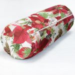- RealHomes Özel Tasarımlı Dijital Baskılı İç Dolgulu Fermuarlı Silindir Yastık - Realhomes Beyaz Zemin Üzerinde Renkli Yaprak Desenli Dijital Baskılı Modern İç Dolgulu Fermuarlı Çok Amaçlı Silindir Yastık Kırlent Realhomes
