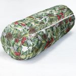 - RealHomes Özel Tasarımlı Dijital Baskılı İç Dolgulu Fermuarlı Silindir Yastık - Realhomes Beyaz Zemin Üzerinde Yaprak Desenli Kiraz Motifli Dijital Baskılı Modern İç Dolgulu Fermuarlı Çok Amaçlı Silindir Yastık Kırlent Realhomes
