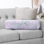 - RealHomes Özel Tasarımlı Dijital Baskılı İç Dolgulu Fermuarlı Silindir Yastık - Realhomes Renkli Zemin Üzerinde Yaprak Desenli Dijital Baskılı Modern İç Dolgulu Yumuşak Silindir Form Yastık Kırlent Realhomes