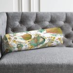 - RealHomes Özel Tasarımlı Dijital Baskılı İç Dolgulu Fermuarlı Silindir Yastık - Realhomes Beyaz Zemin Üzerinde Sonbahar Yaprak Desenli Dijital Baskılı Modern İç Dolgulu Süet Silindir Yastık Kırlent - Bel Yastığı Realhomes