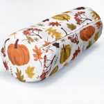 - RealHomes Özel Tasarımlı Dijital Baskılı İç Dolgulu Fermuarlı Silindir Yastık - Realhomes  Beyaz Zemin Üzerinde Sonbahar Desenli Bal Kabağı Dijital Baskılı Modern İç Dolgulu Yumuşak Silindir Form Yastık Kırlent Realhomes