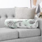 - RealHomes Özel Tasarımlı Dijital Baskılı İç Dolgulu Fermuarlı Silindir Yastık - Realhomes Beyaz Zemin Üzerinde Renkli Puantiyeli Kozalak Desenli Dijital Baskılı Modern İç Dolgulu - Fermuarlı Süet Berjer Silindir Yastık Kırlent Realhomes