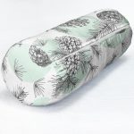 - RealHomes Özel Tasarımlı Dijital Baskılı İç Dolgulu Fermuarlı Silindir Yastık - Realhomes Beyaz Zemin Üzerinde Renkli Puantiyeli Kozalak Desenli Dijital Baskılı Modern İç Dolgulu - Fermuarlı Süet Berjer Silindir Yastık Kırlent Realhomes