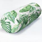 - RealHomes Özel Tasarımlı Dijital Baskılı İç Dolgulu Fermuarlı Silindir Yastık - Realhomes Beyaz Zemin Üzerinde Yeşil Yaprak Desenli Dijital Baskılı Modern İç Dolgulu Süet Silindir Yastık Kırlent - Bel Yastığı Realhomes