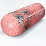 - RealHomes Özel Tasarımlı Dijital Baskılı İç Dolgulu Fermuarlı Silindir Yastık - Realhomes Pastel Zemin Üzerinde Soyut Çiçek Desenli Dijital Baskılı Modern İç Dolgulu - Fermuarlı Süet Berjer Silindir Yastık Kırlent Realhomes