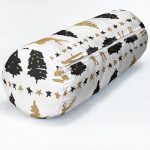 - RealHomes Özel Tasarımlı Dijital Baskılı İç Dolgulu Fermuarlı Silindir Yastık - Realhomes Beyaz Zemin Üzerinde Geyik Desenli Dijital Baskılı Modern İç Dolgulu Süet Silindir Yastık Kırlent - Bel Yastığı Realhomes