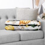 - RealHomes Özel Tasarımlı Dijital Baskılı İç Dolgulu Fermuarlı Silindir Yastık - Realhomes  Beyaz Zemin Üzerinde Siyah Çizgili Bal Kabağı Desenli Dijital Baskılı Modern İç Dolgulu - Fermuarlı Süet Silindir Rulo Yastık Kırlent Realhomes