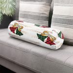 - RealHomes Özel Tasarımlı Dijital Baskılı İç Dolgulu Fermuarlı Silindir Yastık - Realhomes Beyaz Zemin Üzerinde Ekoseli Çan Desenli Dijital Baskılı Modern İç Dolgulu - Fermuarlı Süet Silindir Rulo Yastık Kırlent Realhomes