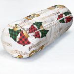 - RealHomes Özel Tasarımlı Dijital Baskılı İç Dolgulu Fermuarlı Silindir Yastık - Realhomes Beyaz Zemin Üzerinde Ekoseli Çan Desenli Dijital Baskılı Modern İç Dolgulu - Fermuarlı Süet Silindir Rulo Yastık Kırlent Realhomes