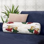 - RealHomes Özel Tasarımlı Dijital Baskılı İç Dolgulu Fermuarlı Silindir Yastık - Realhomes Beyaz Zemin Üzerinde Ekoseli Çan Desenli Dijital Baskılı Modern İç Dolgulu - Fermuarlı Süet Silindir Rulo Yastık Kırlent Realhomes