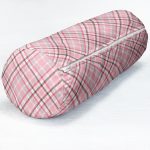 - RealHomes Özel Tasarımlı Dijital Baskılı İç Dolgulu Fermuarlı Silindir Yastık - Realhomes Renkli Zemin Üzerinde Ekose Desenli Dijital Baskılı Modern İç Dolgulu - Fermuarlı Süet Silindir Daire Yastık Kırlent Realhomes