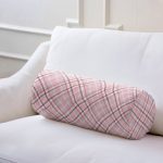 - RealHomes Özel Tasarımlı Dijital Baskılı İç Dolgulu Fermuarlı Silindir Yastık - Realhomes Renkli Zemin Üzerinde Ekose Desenli Dijital Baskılı Modern İç Dolgulu - Fermuarlı Süet Silindir Daire Yastık Kırlent Realhomes