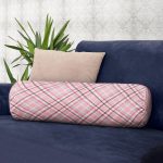 - RealHomes Özel Tasarımlı Dijital Baskılı İç Dolgulu Fermuarlı Silindir Yastık - Realhomes Renkli Zemin Üzerinde Ekose Desenli Dijital Baskılı Modern İç Dolgulu - Fermuarlı Süet Silindir Daire Yastık Kırlent Realhomes