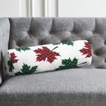 - RealHomes Özel Tasarımlı Dijital Baskılı İç Dolgulu Fermuarlı Silindir Yastık - Realhomes Beyaz Zemin Üzerinde Ekoseli Sonbahar Yaprak Desenli Dijital Baskılı Modern İç Dolgulu - Fermuarlı Süet Berjer Silindir Yastık Kırlent Realhomes