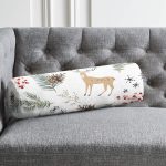 - RealHomes Özel Tasarımlı Dijital Baskılı İç Dolgulu Fermuarlı Silindir Yastık - Realhomes  Beyaz Zemin Üzerinde Renkli Çam Yaprağı Desenli Dijital Baskılı Modern İç Dolgulu - Fermuarlı Süet Silindir Rulo Yastık Kırlent Realhomes