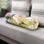 - RealHomes Özel Tasarımlı Dijital Baskılı İç Dolgulu Fermuarlı Silindir Yastık - Realhomes Beyaz Zemin Üzerinde Çiçek Desenli Dijital Baskılı Modern İç Dolgulu Fermuarlı Çok Amaçlı Silindir Yastık Kırlent Realhomes