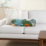 - RealHomes Özel Tasarımlı Dijital Baskılı İç Dolgulu Fermuarlı Silindir Yastık - Realhomes  Renkli Zemin Üzerinde Onedraw Çizimli Yaprak Desenli Dijital Baskılı Modern İç Dolgulu Fermuarlı Çok Amaçlı Silindir Yastık Kırlent Realhomes