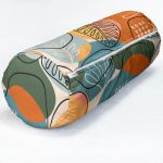 - RealHomes Özel Tasarımlı Dijital Baskılı İç Dolgulu Fermuarlı Silindir Yastık - Realhomes  Renkli Zemin Üzerinde Onedraw Çizimli Yaprak Desenli Dijital Baskılı Modern İç Dolgulu Fermuarlı Çok Amaçlı Silindir Yastık Kırlent Realhomes