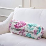 - RealHomes Özel Tasarımlı Dijital Baskılı İç Dolgulu Fermuarlı Silindir Yastık - Realhomes Beyaz Zemin Üzerinde Renkli Yaprak Desenli Dijital Baskılı Modern İç Dolgulu - Fermuarlı Süet Silindir Daire Yastık Kırlent Realhomes