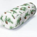 - RealHomes Özel Tasarımlı Dijital Baskılı İç Dolgulu Fermuarlı Silindir Yastık - Realhomes Beyaz Zemin Üzerinde Çam Kozalağı Desenli Dijital Baskılı Modern İç Dolgulu - Fermuarlı Süet Silindir Rulo Yastık Kırlent Realhomes