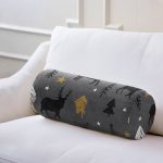 - RealHomes Özel Tasarımlı Dijital Baskılı İç Dolgulu Fermuarlı Silindir Yastık - Realhomes  Renkli Zemin Üzerinde Siyah Geyik Desenli Dijital Baskılı Modern İç Dolgulu - Fermuarlı Süet Silindir Yuvarlak Yastık Kırlent Realhomes