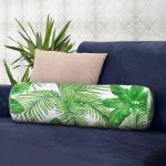 - RealHomes Özel Tasarımlı Dijital Baskılı İç Dolgulu Fermuarlı Silindir Yastık - Realhomes Beyaz Zemin Üzerinde Çiçek Desenli Dijital Baskılı Modern İç Dolgulu Fermuarlı Çok Amaçlı Silindir Yastık Kırlent Realhomes