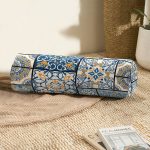 - RealHomes Özel Tasarımlı Dijital Baskılı İç Dolgulu Fermuarlı Silindir Yastık - Realhomes  Renkli Zemin Üzerinde Geometrik Desenli Dijital Baskılı Modern İç Dolgulu - Fermuarlı Süet Silindir Rulo Yastık Kırlent Realhomes