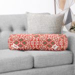 - RealHomes Özel Tasarımlı Dijital Baskılı İç Dolgulu Fermuarlı Silindir Yastık - Realhomes Beyaz Zemin Üzerinde Çini Desenli Dijital Baskılı Modern İç Dolgulu Yumuşak Silindir Form Yastık Kırlent Realhomes