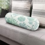 Pastel Zemin Üzerinde Deniz Yıldızı Desenli Dijital Baskılı Modern İç Dolgulu - Fermuarlı Süet Silindir Daire Yastık Kırlent Realhomes