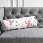 - RealHomes Özel Tasarımlı Dijital Baskılı İç Dolgulu Fermuarlı Silindir Yastık - Realhomes Beyaz Zemin Üzerinde Renkli Kaktüs Desenli Dijital Baskılı Modern İç Dolgulu - Fermuarlı Süet Silindir Rulo Yastık Kırlent Realhomes