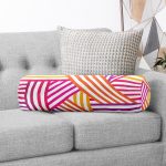 Sevgililer Günü Temalı Özel Tasarım Dijital Baskılı Modern İç Dolgulu - Fermuarlı Süet Berjer Silindir Yastık Kırlent Realhomes