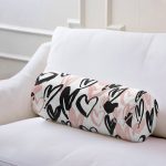 Sevgililer Günü Temalı Özel Tasarım Dijital Baskılı Modern İç Dolgulu Yumuşak Silindir Form Yastık Kırlent Realhomes