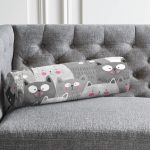 Sevimli Kedi Motifli Dijital Baskılı Özel Tasarım Modern İç Dolgulu Fermuarlı Çok Amaçlı Silindir Yastık Kırlent Realhomes