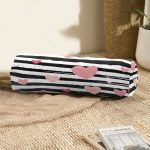 Sevgililer Günü Temalı Özel Tasarım Dijital Baskılı Modern İç Dolgulu Süet Silindir Yastık Kırlent - Bel Yastığı Realhomes