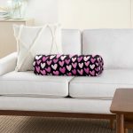 Sevgililer Günü Temalı Özel Tasarım Dijital Baskılı Modern İç Dolgulu Yumuşak Silindir Form Yastık Kırlent Realhomes