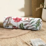 - RealHomes Özel Tasarımlı Dijital Baskılı İç Dolgulu Fermuarlı Silindir Yastık - Realhomes Beyaz Zeminde Çiçek Motifli Dijital Baskılı Modern İç Dolgulu - Fermuarlı Süet Silindir Yuvarlak Yastık Kırlent Realhomes