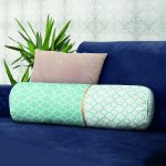 - RealHomes Özel Tasarımlı Dijital Baskılı İç Dolgulu Fermuarlı Silindir Yastık - Realhomes  Mint Yeşili & Beyaz Ogea Desenli Dijital Baskılı Modern İç Dolgulu Süet Silindir Yastık Kırlent - Bel Yastığı Realhomes