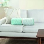 - RealHomes Özel Tasarımlı Dijital Baskılı İç Dolgulu Fermuarlı Silindir Yastık - Realhomes  Mint Yeşili & Beyaz Ogea Desenli Dijital Baskılı Modern İç Dolgulu Süet Silindir Yastık Kırlent - Bel Yastığı Realhomes