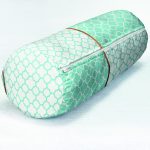 - RealHomes Özel Tasarımlı Dijital Baskılı İç Dolgulu Fermuarlı Silindir Yastık - Realhomes  Mint Yeşili & Beyaz Ogea Desenli Dijital Baskılı Modern İç Dolgulu Süet Silindir Yastık Kırlent - Bel Yastığı Realhomes