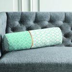 - RealHomes Özel Tasarımlı Dijital Baskılı İç Dolgulu Fermuarlı Silindir Yastık - Realhomes  Mint Yeşili & Beyaz Ogea Desenli Dijital Baskılı Modern İç Dolgulu Süet Silindir Yastık Kırlent - Bel Yastığı Realhomes