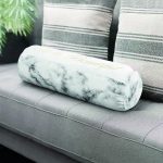 - RealHomes Özel Tasarımlı Dijital Baskılı İç Dolgulu Fermuarlı Silindir Yastık - Realhomes Hello Beautiful Pembe & Mermer Dijital Baskılı Dekoratif İç Dolgulu Süet Silindir Yastık Kırlent - Bel Yastığı Realhomes