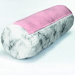 - RealHomes Özel Tasarımlı Dijital Baskılı İç Dolgulu Fermuarlı Silindir Yastık - Realhomes Hello Beautiful Pembe & Mermer Dijital Baskılı Dekoratif İç Dolgulu Süet Silindir Yastık Kırlent - Bel Yastığı Realhomes